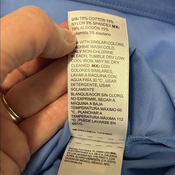 White House Black Market Sleeveless Rushed Front Shirt Tranquil Blue Size 12 - Picture 6 of 8